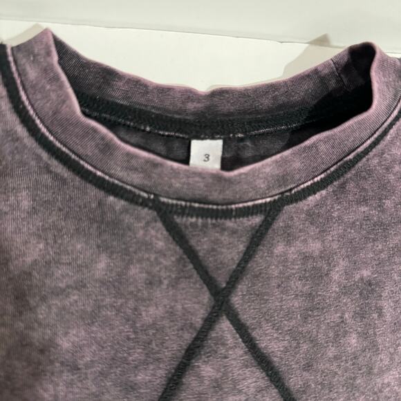 Posh Kiddos Dark Purple Acid Wash Biker Outfit Size 3 - Picture 3 of 7